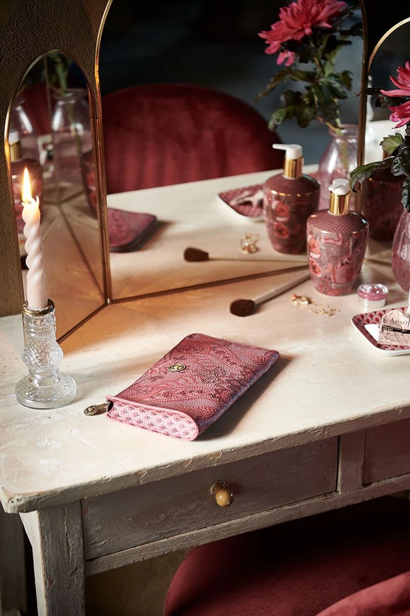 Cosmetic Zipper Pouch Kyoto Festival Dark Pink 2 Cosmetic Zipper Pouch Kyoto Festival Dark Pink - Image 2