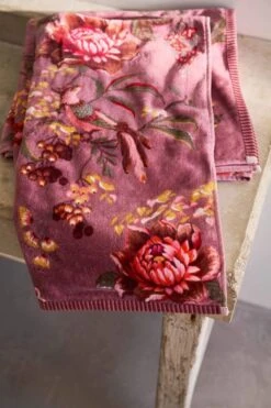 Large Bath Towel Secret Garden Mauve 70x140cm -Home Comprehensive-PIP Studio pip badstof4283 lr 3