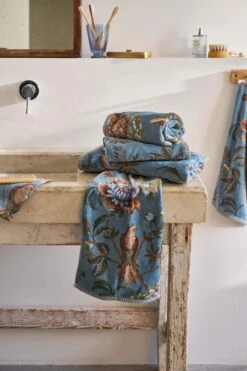 Bath Towel Secret Garden Blue 55x100cm 11 Bath Towel Secret Garden Blue 55x100cm -Home Comprehensive-PIP Studio pip badstof4364 bew lr 1 1