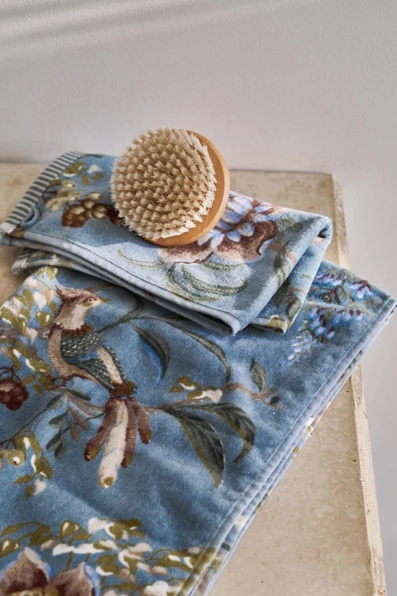 Bath Towel Secret Garden Blue 55x100cm 6 Bath Towel Secret Garden Blue 55x100cm - Image 6
