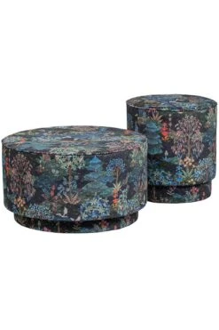 Stool High Pip Garden Dark Blue -Home Comprehensive-PIP Studio pip garden poef blue mix pip 004 b l pip 004 b m vs