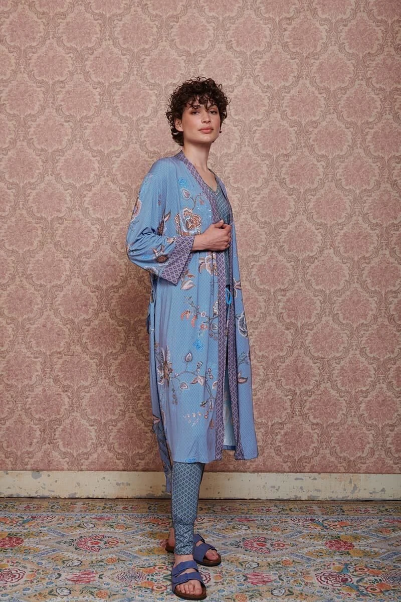 Kimono Cece Fiore Blue 4 Kimono Cece Fiore Blue - Image 4