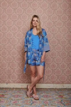 Shorts Flora Firenze Cobalt Blue -Home Comprehensive-PIP Studio pip mix and match diemen83202 1