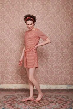 Shorts Little Sumo Stripe Coral -Home Comprehensive-PIP Studio pip mix and match diemen84869