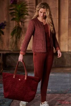 Tote Bag Velvet Quiltey Days Red -Home Comprehensive-PIP Studio pip studio melatti sfeer 38099 800x1200