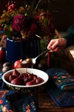 Winter Wonderland Serving Tray Round Dark Blue -Home Comprehensive-PIP Studio pipkerst22 1