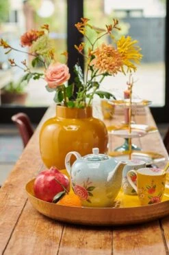 Round Metal Vase Yellow 25 Cm -Home Comprehensive-PIP Studio pipservies26 11 20194296