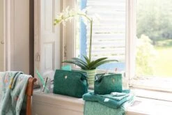 Cosmetic Purse Large Velvet Quiltey Days Green -Home Comprehensive-PIP Studio pipstudio loe res 1143