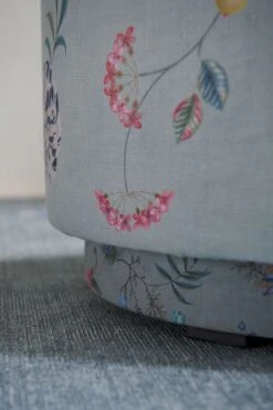 Stool Low Fleur Grandeur Green -Home Comprehensive-PIP Studio poef fleurgrandeur blue 05