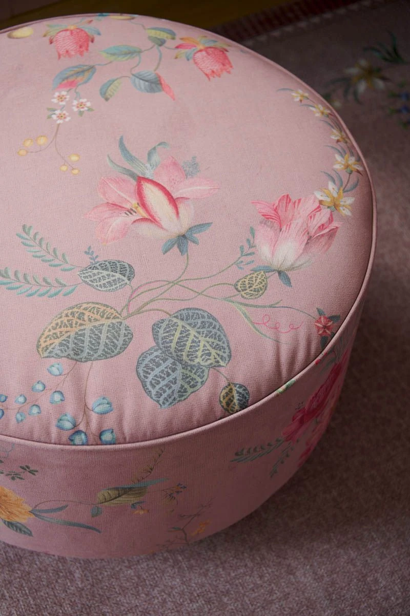 Stool Low Fleur Grandeur Pink 2 Stool Low Fleur Grandeur Pink - Image 2