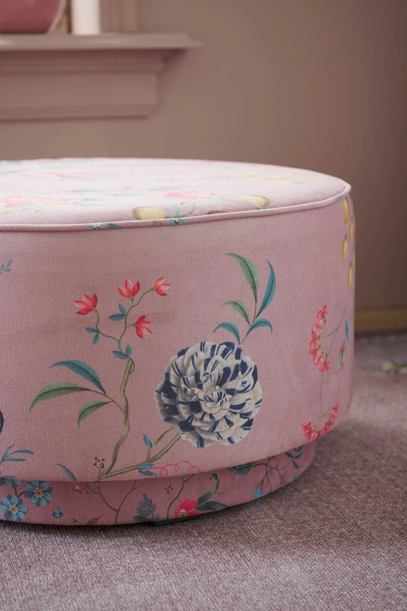 Stool Low Fleur Grandeur Pink 6 Stool Low Fleur Grandeur Pink - Image 6