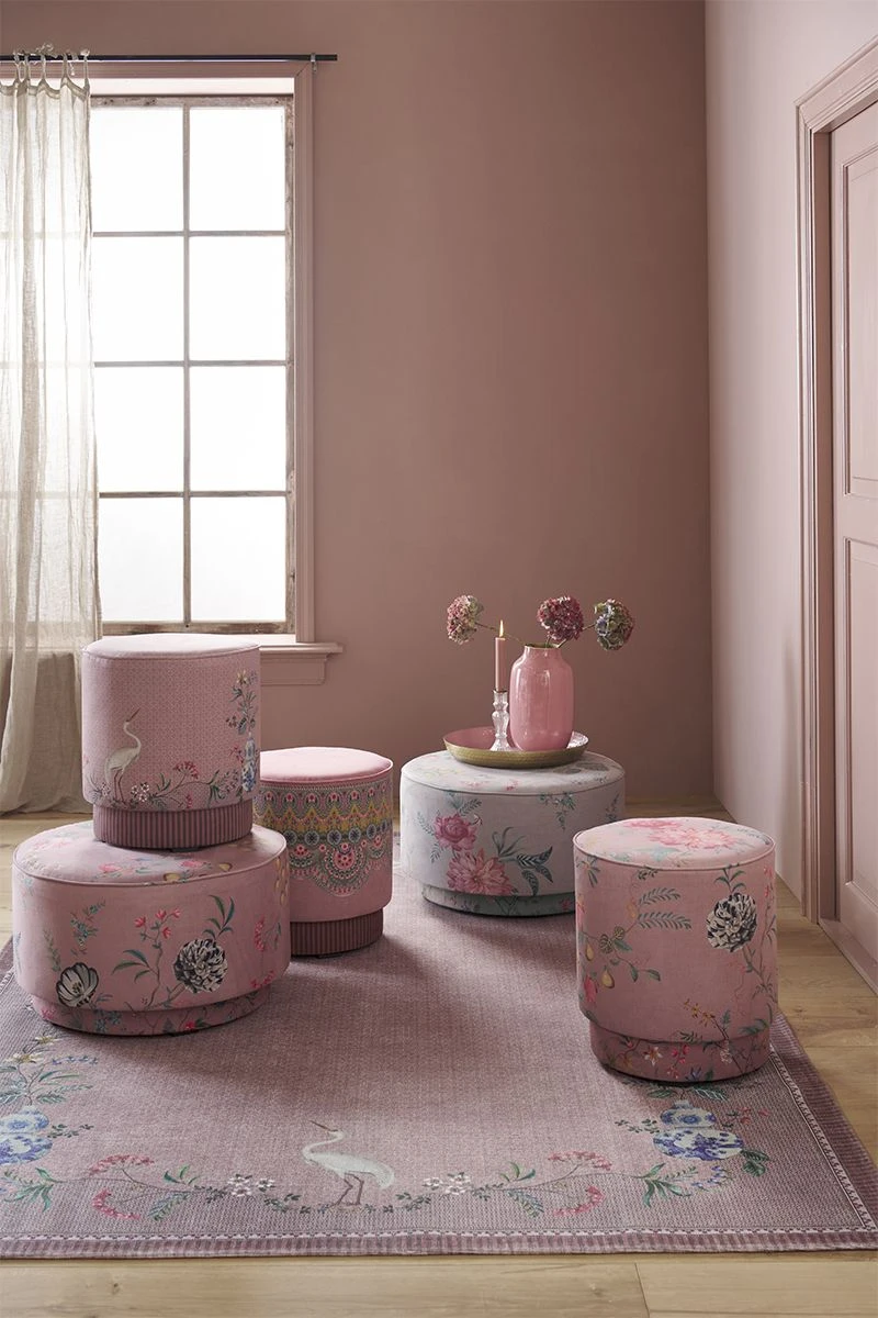 Stool Low Fleur Grandeur Pink 8 Stool Low Fleur Grandeur Pink - Image 8