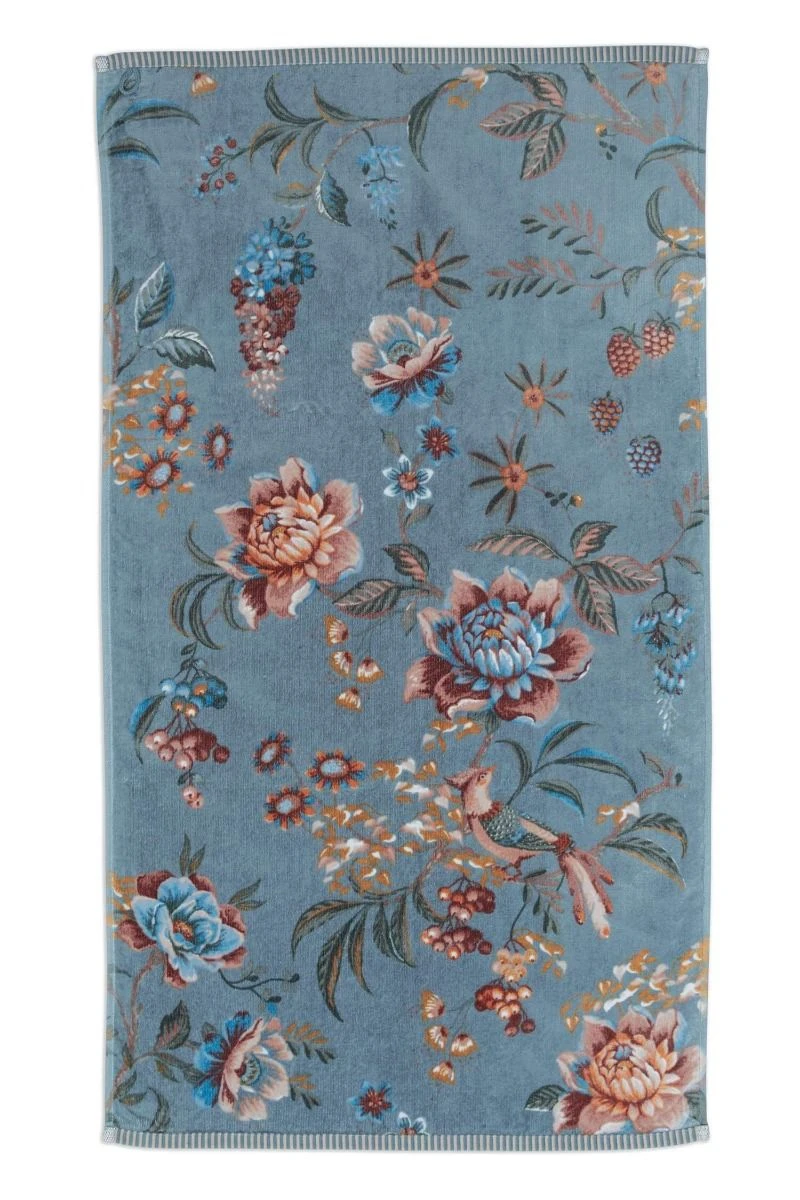 Bath Towel Secret Garden Blue 55x100cm 1 Bath Towel Secret Garden Blue 55x100cm