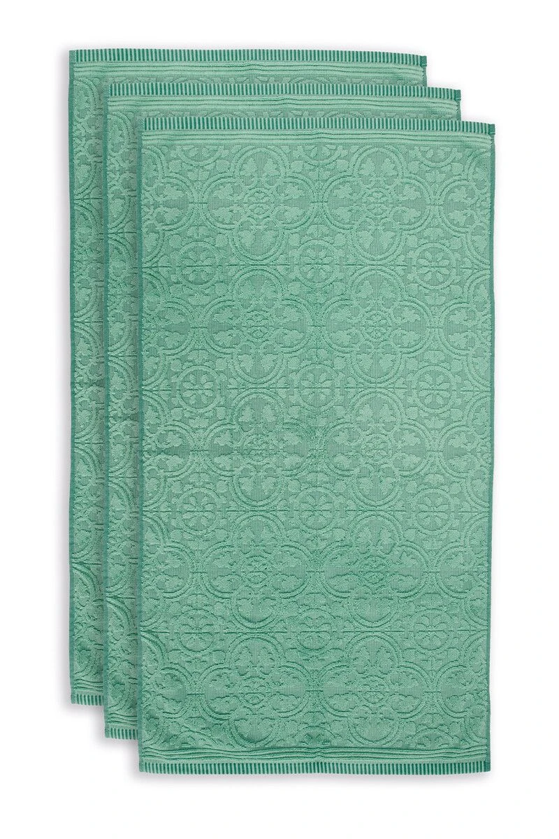 Bath Towel Set/3 Tile De Pip Green 55x100 Cm 1 Bath Towel Set/3 Tile De Pip Green 55x100 Cm