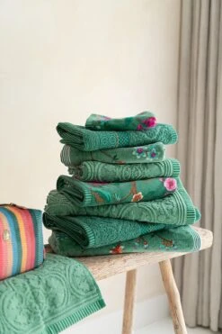 Bath Towel Set/3 Tile De Pip Green 55x100 Cm 9 Bath Towel Set/3 Tile De Pip Green 55x100 Cm -Home Comprehensive-PIP Studio towels stapel green 00 mood 1