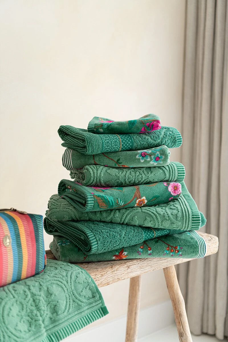 Bath Towel Set/3 Tile De Pip Green 55x100 Cm 5 Bath Towel Set/3 Tile De Pip Green 55x100 Cm - Image 5
