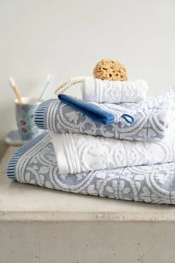 Bath Towel Set/3 Tile De Pip Blue 55x100 Cm 5 Bath Towel Set/3 Tile De Pip Blue 55x100 Cm -Home Comprehensive-PIP Studio towels 01 sfeer 4