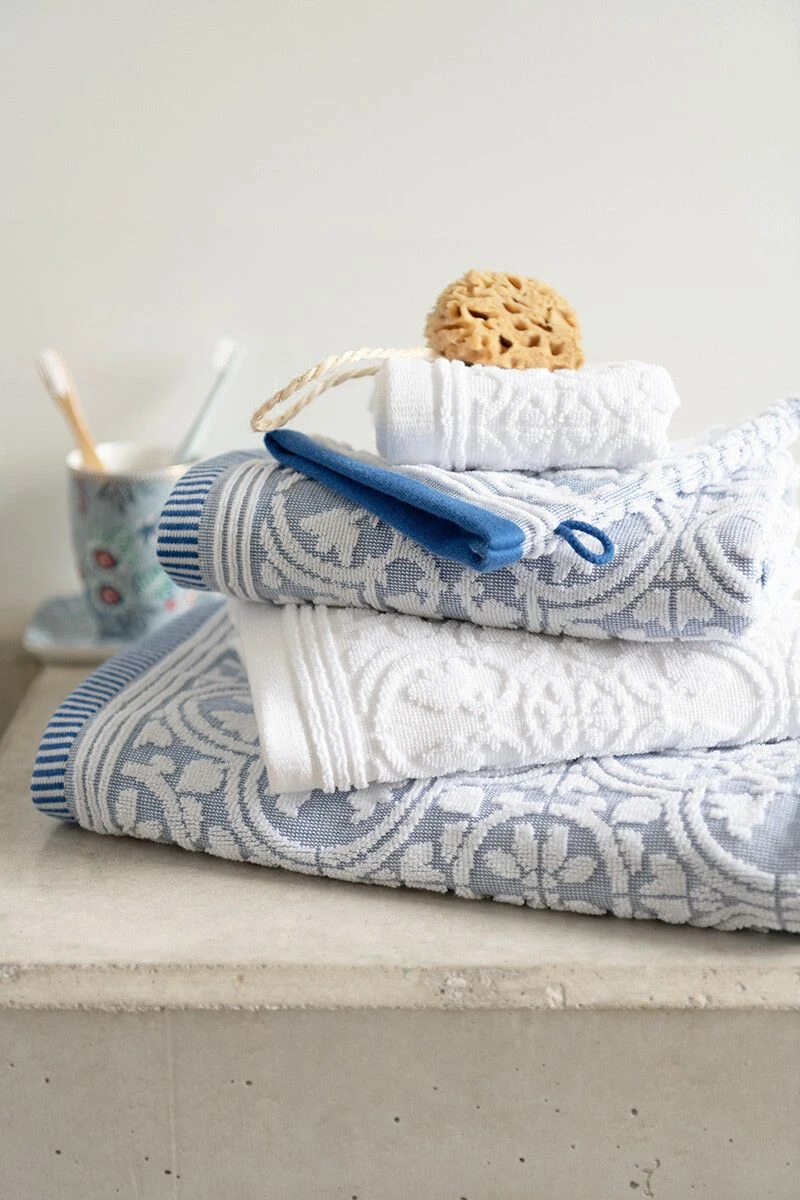 Bath Towel Set/3 Tile De Pip Blue 55x100 Cm 3 Bath Towel Set/3 Tile De Pip Blue 55x100 Cm - Image 3