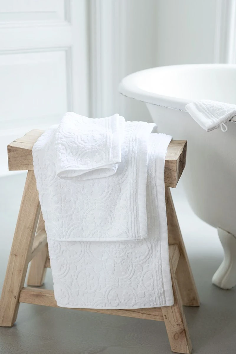 Extra Large Bath Towel Tile De Pip White 100x180 Cm 2 Extra Large Bath Towel Tile De Pip White 100x180 Cm - Image 2