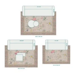 Carpet Fleur Grandeur By Pip Khaki -Home Comprehensive-PIP Studio vloerkleed fleur grandeur khaki