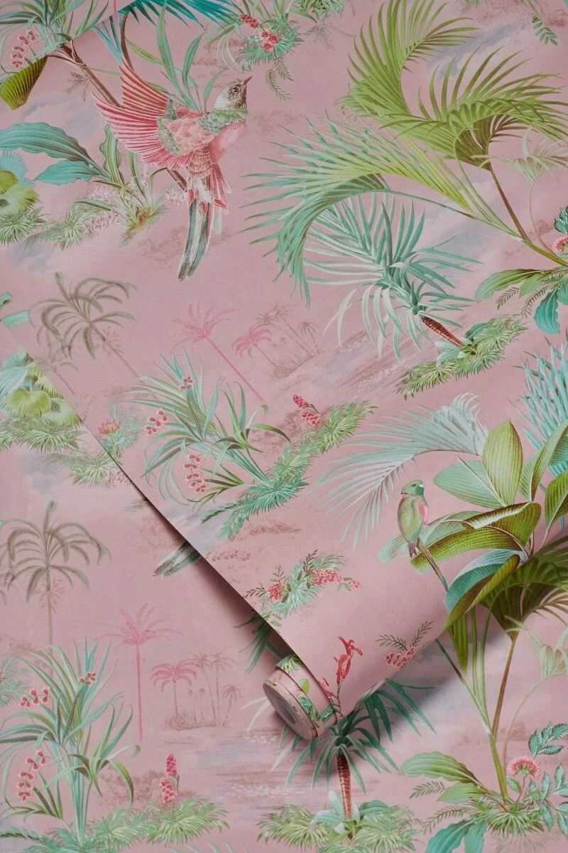 Pip Studio Palm Scene Non-Woven Wallpaper Pink 2 Pip Studio Palm Scene Non-Woven Wallpaper Pink - Image 2